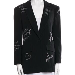 Cinq a Sept size 2 graphic embellished blazer